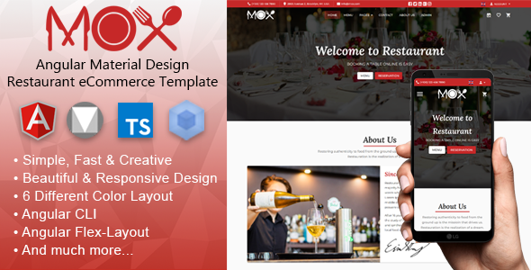 Mox - Angular 20 Material Design Restaurant eCommerce Template + Admin Panel Mox - Angular 20 Material Design Restaurant eCommerce Template + Admin Panel