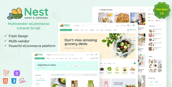 Nest - Multivendor Organic Grocery Laravel eCommerce Nest - Multivendor Organic Grocery Laravel eCommerce