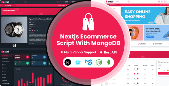 Nextall – Multivendor Ecommerce Marketplace Script with Next js, Node js MongoDB Nextall – Multivendor Ecommerce Marketplace Script with Next js, Node js MongoDB