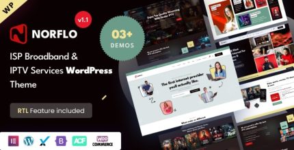 Norflo - ISP IPTV Services Elementor WordPress Theme