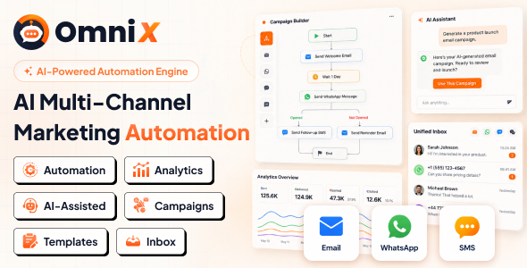 OmniX - AI Email Marketing, CRM, WhatsApp, SMS Campaign Automation SaaS | Node.js OmniX - AI Email Marketing, CRM, WhatsApp, SMS Campaign Automation SaaS | Node.js