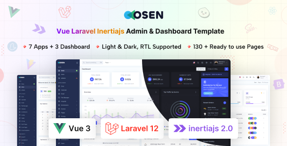 Osen - Vue Js + Laravel Inertia Js Admin Dashboard Template Osen - Vue Js + Laravel Inertia Js Admin Dashboard Template