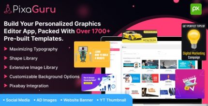 PixaGuru - SAAS Platform to Create Graphics, Images, Social Media Posts, Ads, Banners, Stories