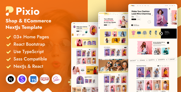 Pixio - Shop eCommerce NextJs Template Pixio - Shop eCommerce NextJs Template