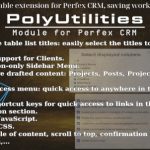PolyUtilities for Perfex CRM - Ultimate UI/UX Customization Toolkit