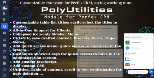 PolyUtilities for Perfex CRM - Ultimate UI/UX Customization Toolkit PolyUtilities for Perfex CRM - Ultimate UI/UX Customization Toolkit