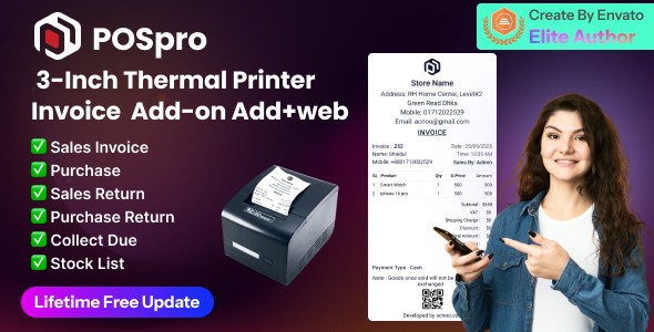 POSPro 3‑Inch Thermal Printer Add‑on for Web App POSPro 3‑Inch Thermal Printer Add‑on for Web App