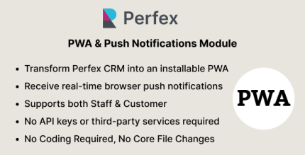 PWA Push Notifications Module for Perfex CRM