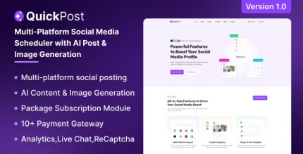 QuickPost - Multi-platform Social Media Scheduler with AI Post Image Generation