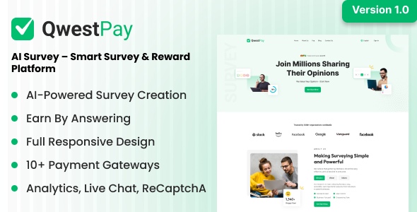 QwestPay - AI Survey Generator Reward Platform QwestPay - AI Survey Generator Reward Platform