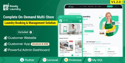 ReadyLaundry App Website with Admin Panel | Multi-Store Laundry Booking System | On-Demand Laundry