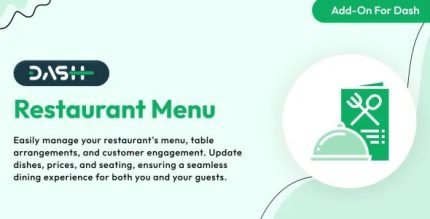 Restaurant Menu - Dash SaaS Add-On