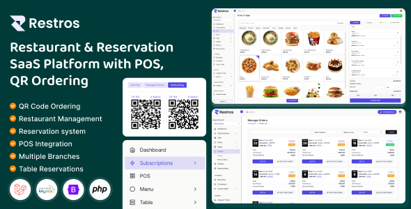 Restros – Restaurant Reservation Management SaaS with POS, QR Multi-Branch Support Restros – Restaurant Reservation Management SaaS with POS, QR Multi-Branch Support