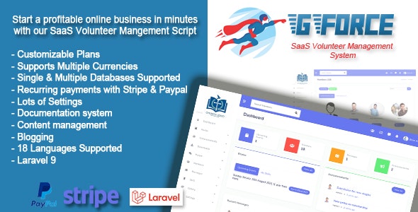 SaaS Volunter Management System - GForce SaaS Volunter Management System - GForce