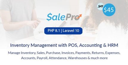 SalePro POS, Inventory Management System, HRM Accounting + [eCommerce + WooCommerce Add-on]