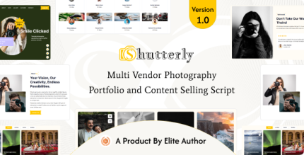 Shutterly – Multivendor Photography Portfolio Content Selling Platform