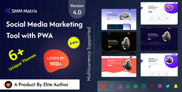 SMM Matrix - Social Media Marketing Tool with PWA SMM Matrix - Social Media Marketing Tool with PWA