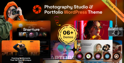 Snapture - Photography Studio Portfolio WordPress Theme