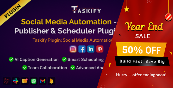 Social Media Automation - Manager, Publisher Scheduler Plugin for Taskify Social Media Automation - Manager, Publisher Scheduler Plugin for Taskify