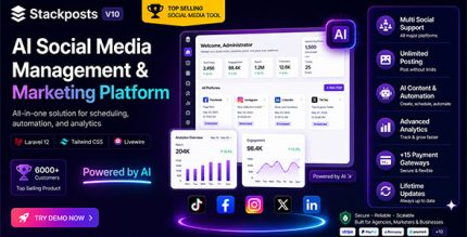 Stackposts - AI Social Media Management Marketing SaaS Platform