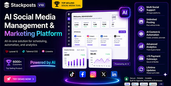 Stackposts - AI Social Media Management Marketing SaaS Platform Stackposts - AI Social Media Management Marketing SaaS Platform
