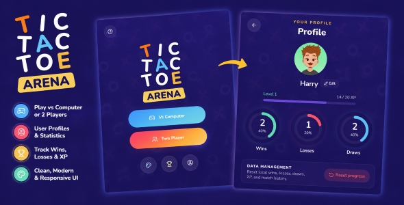 Tic-Tac-Toe Arena - HTML5 game | React, TypeScript Tic-Tac-Toe Arena - HTML5 game | React, TypeScript