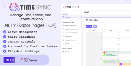 TimeSync – Timesheet LOA Management (.NET 9 - Razor Pages - C#)