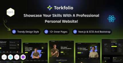Torkfolio – Creative Portfolio Resume Next.js Template | Digital CV Builder