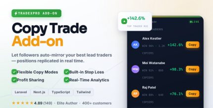 TradexPro - Copy Trade Add-on | Crypto Social and Copy Trading for Your Exchange