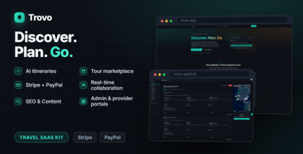 Trovo — AI Travel Itinerary Planner Tour Marketplace SaaS (Next.js, Stripe, Admin)