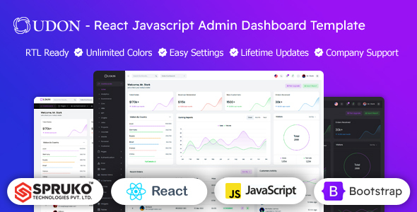 Udon - ReactJS Dashboard Template Udon - ReactJS Dashboard Template