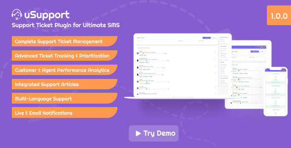 uSupport - Support Ticket Plugin for Ultimate SMS uSupport - Support Ticket Plugin for Ultimate SMS