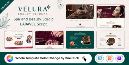 Velura - Spa, Beauty Nail Salon Booking Laravel Website