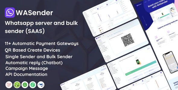 WASender - Whatsapp server and bulk sender (SAAS). WASender - Whatsapp server and bulk sender (SAAS).