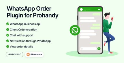 WhatsApp Order Plugin for Prohandy - On-Demand Handyman Home Service Provider Marketplace
