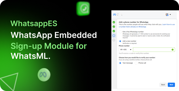 WhatsappES - WhatsApp Embedded Sign-up Sign-in Module For WhatsML WhatsappES - WhatsApp Embedded Sign-up Sign-in Module For WhatsML