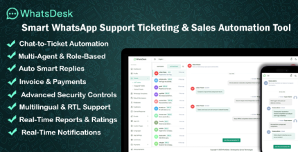 WhatsDesk – Smart WhatsApp Support Ticketing Sales Automation Tool