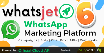 WhatsJet SaaS - A WhatsApp Marketing Platform with Bulk Sending, Campaigns, Chat Bots CRM [Extended License]