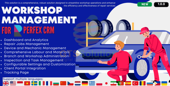 Workshop Management module for Perfex CRM Workshop Management module for Perfex CRM