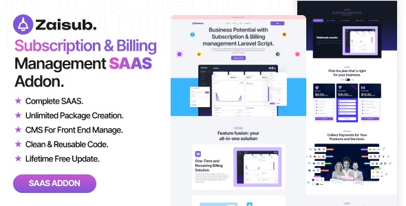 Zaisub - Subscription Billing management SAAS Addon.