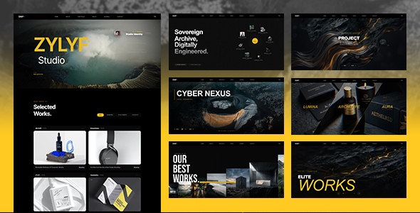 Zylyf - Creative Brutalist Agency Portfolio WordPress Theme