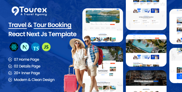 Tourex - Travel Tour Booking React Next js Template